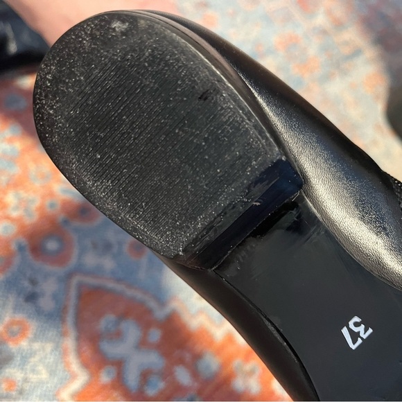 Sisley vintage black leather tall riding boots (no box) - Picture 5 of 10